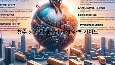 청주 낭성면 지산리 이사, 완벽 가이드!