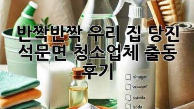 ✨반짝반짝✨ 우리 집, 당진 석문면 청소업체 출동 후기! 🏡
